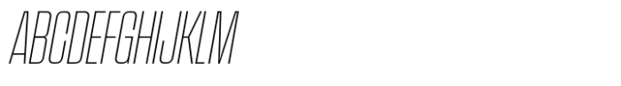 Vertigram Extra Light Italic Font UPPERCASE