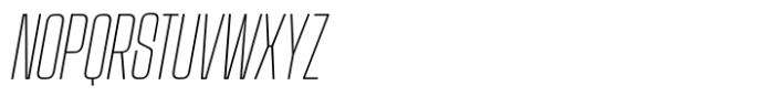 Vertigram Extra Light Italic Font UPPERCASE