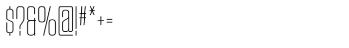 Vertigram Extra Light Font OTHER CHARS