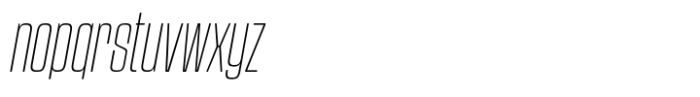 Vertigram Soft Extra Light Italic Font LOWERCASE