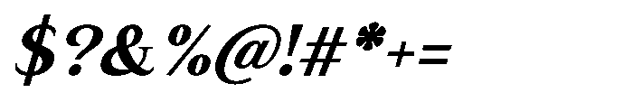 Vescura Bold Italic Font OTHER CHARS