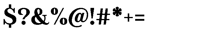 Vescura Bold Font OTHER CHARS