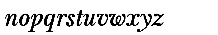 Vescura Medium Italic Font LOWERCASE