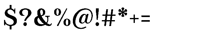 Vescura Medium Font OTHER CHARS