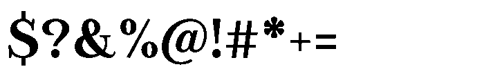 Vescura Semi Bold Font OTHER CHARS