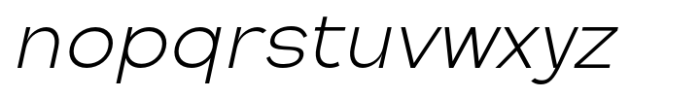 Vestica Neue Light Slant Font LOWERCASE