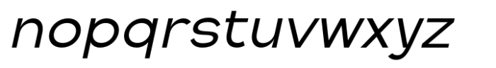 Vestica Neue Medium Slant Font LOWERCASE