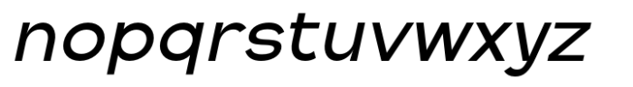 Vestica Neue Semi Bold Slant Font LOWERCASE