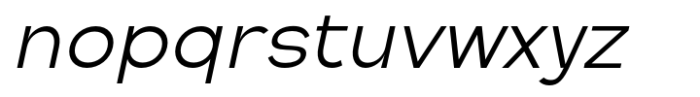 Vestica Neue Slant Font LOWERCASE
