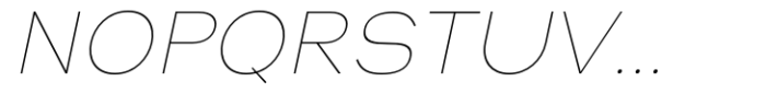 Vestica Neue Thin Slant Font UPPERCASE