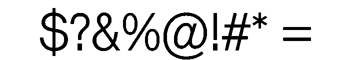 Vee Light Font OTHER CHARS