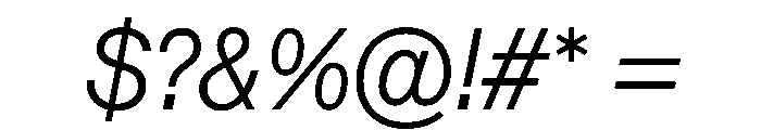 Vee LightItalic Font OTHER CHARS