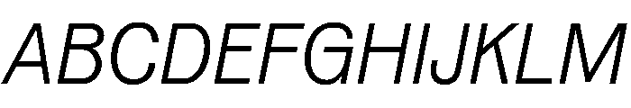 Vee LightItalic Font UPPERCASE