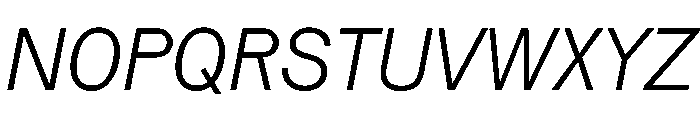 Vee LightItalic Font UPPERCASE