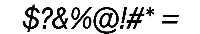 Vee RegularItalic Font OTHER CHARS