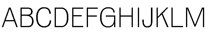 Vee Thin Font UPPERCASE