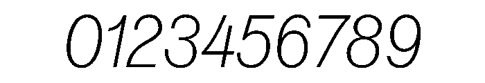 Vee ThinItalic Font OTHER CHARS