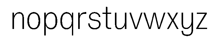 Vee Thin Font LOWERCASE