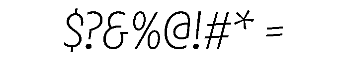 Velocity Light Font OTHER CHARS