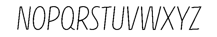 Velocity Thin Font UPPERCASE