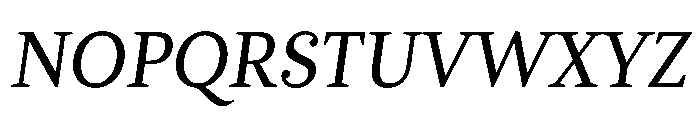 Versus Italic Font UPPERCASE