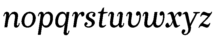 Versus Italic Font LOWERCASE