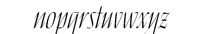 Venganza Expanded Font LOWERCASE