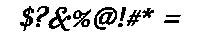 Venis Bold Italic Font OTHER CHARS