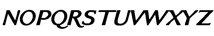Venis Bold Italic Font UPPERCASE