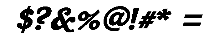 Venis Extra Bold Italic Font OTHER CHARS