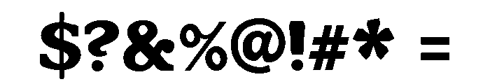 Venis Extra Bold Font OTHER CHARS