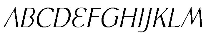 Venis Light Italic Font UPPERCASE