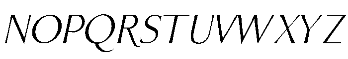 Venis Light Italic Font UPPERCASE