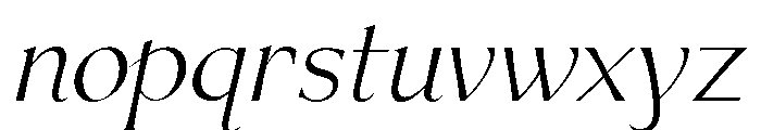 Venis Light Italic Font LOWERCASE
