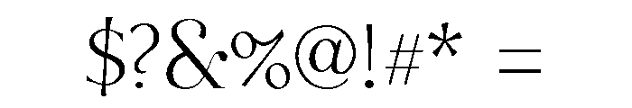 Venis Light Font OTHER CHARS
