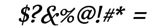 Venis Medium Italic Font OTHER CHARS