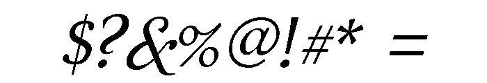Venis Regular Italic Font OTHER CHARS