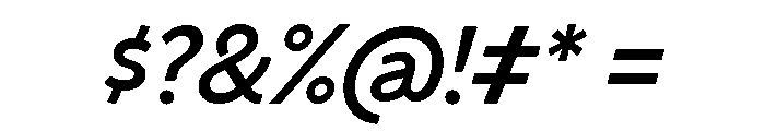 Venti Demi Bold Italic Font OTHER CHARS