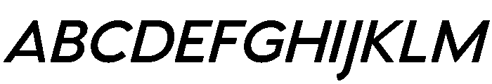 Venti Demi Bold Italic Font UPPERCASE