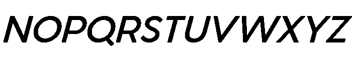 Venti Demi Bold Italic Font UPPERCASE