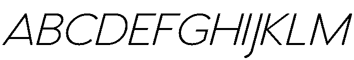 Venti Light Italic Font UPPERCASE