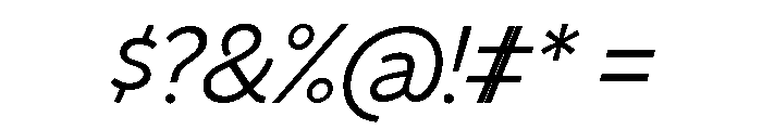 Venti Regular Italic Font OTHER CHARS