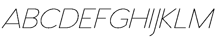 Venti Thin Italic Font UPPERCASE