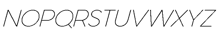 Venti Thin Italic Font UPPERCASE