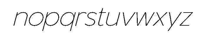 Venti Thin Italic Font LOWERCASE