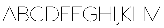 Venti Thin Font UPPERCASE