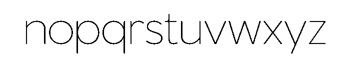 Venti Thin Font LOWERCASE