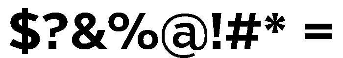 Verb Bold Font OTHER CHARS