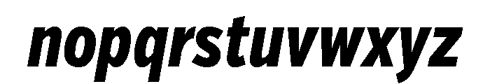 Verb Compressed Extra Bold Italic Font LOWERCASE