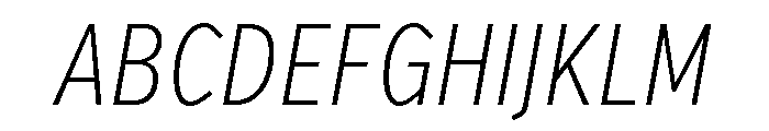 Verb Compressed Extra Light Italic Font UPPERCASE